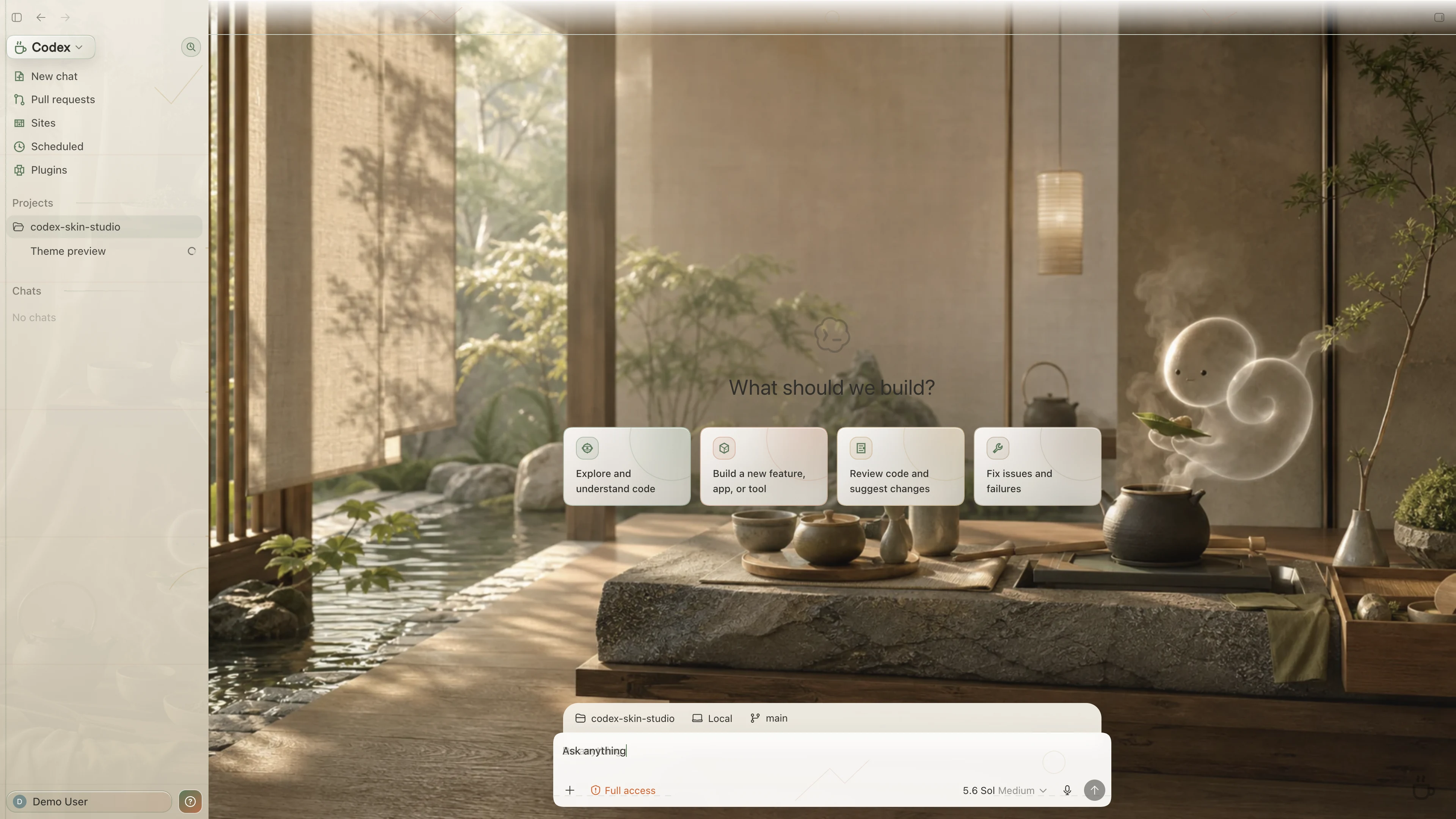 Tea Break Club Codex interface preview with privacy-safe fictional English demo content